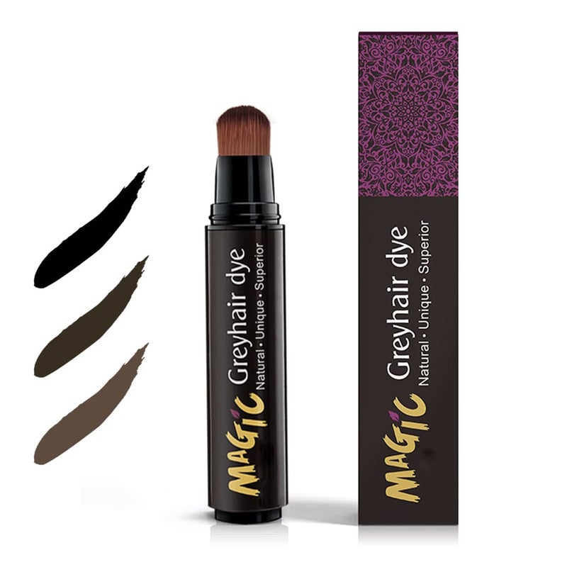 gowwim Root Touch Up Semi-permanent Hair Dye Pen to Cover Gray Hair Roots (Black) - Image 1