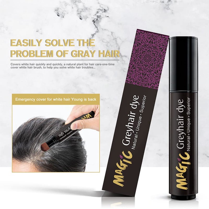 gowwim Root Touch Up Semi-permanent Hair Dye Pen to Cover Gray Hair Roots (Black) - Image 5