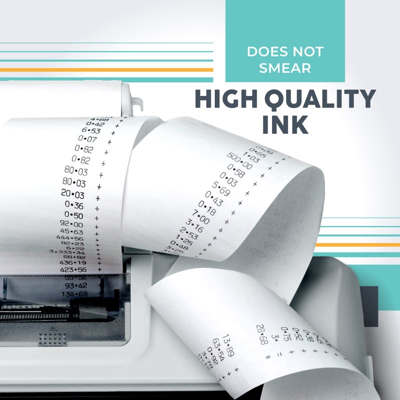 CATIGA IR-40T Ink Roller Cartridge for Printing Calculators and Adding Machines, Black/Red Pack of 2, Used with Casio HR-100TM HR-150TM HR-170RC, Sharp EL-1750V EL-1801V, CP30A CP90A - Image 4