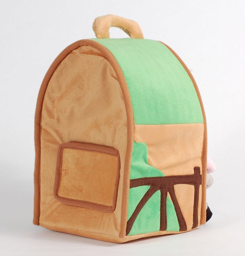 Unipak بيت المزرعة المحشو مع الحيوانات - خمسة (5) حيوانات مزرعة محشوة (حصان، خروف، بقرة، خنزير، حصان رمادي) في بيت المزرعة للعب - Image 3