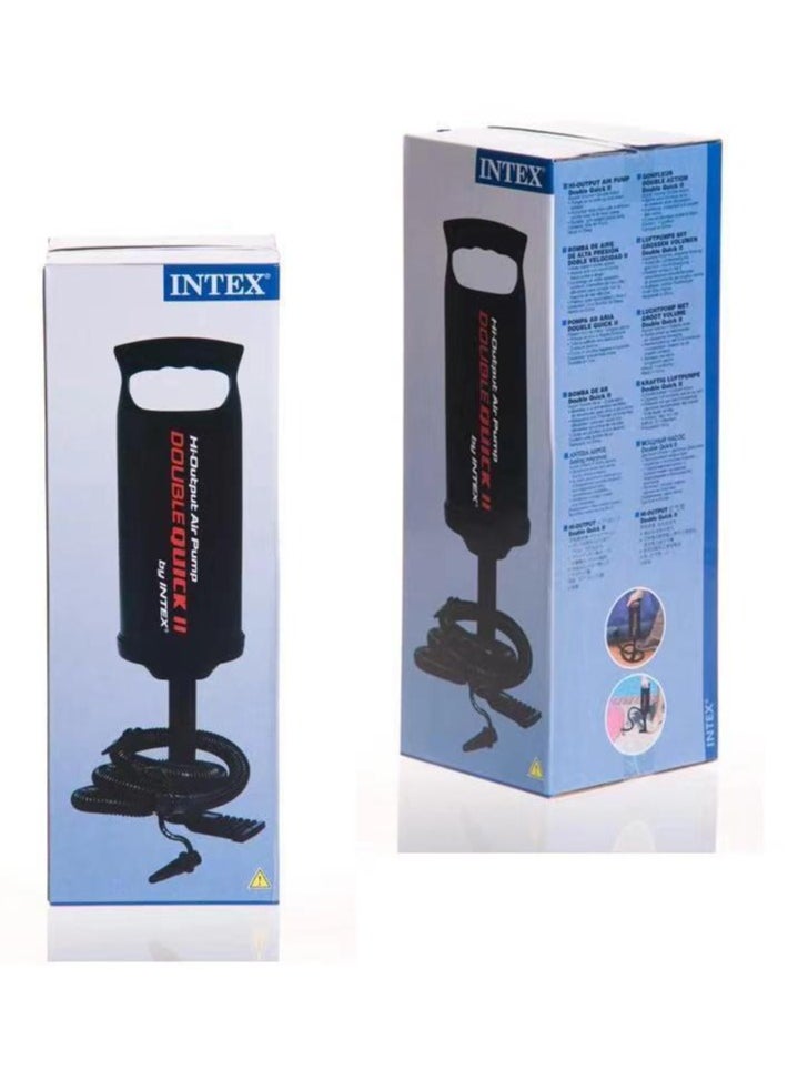 INTEX - Double Quick 1 Hand Pump Black 11.5inch - Image 1