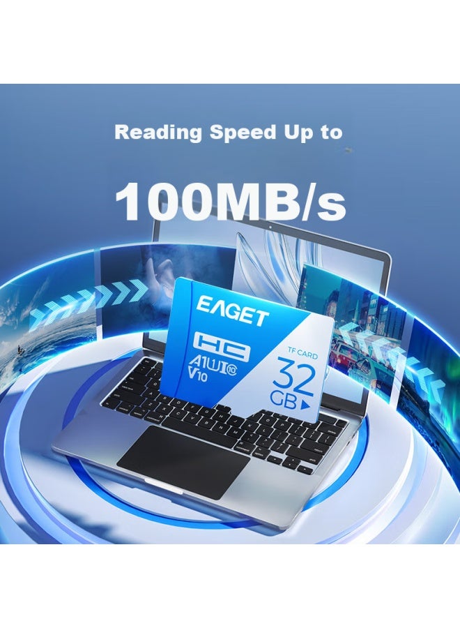 Eaget 32gb Tf Memory Card U3 V30, Dash Cam & Security Monitoring Dedicated Memory Card, High-speed And Durable - Image 1