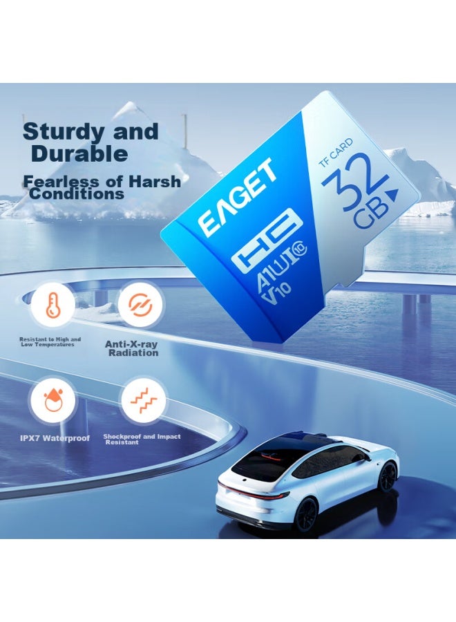 Eaget 32gb Tf Memory Card U3 V30, Dash Cam & Security Monitoring Dedicated Memory Card, High-speed And Durable - Image 3