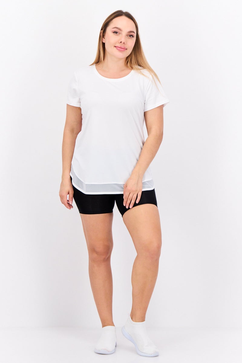 HEAD Women Sportswear Fit Short Sleeves Training Top, White - Image 3
