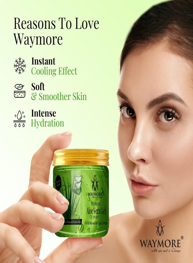 Waymore Aloe Vera Gel, 200gm, For Young and Radiant Skin, All Skin and Hair Types - Image 4