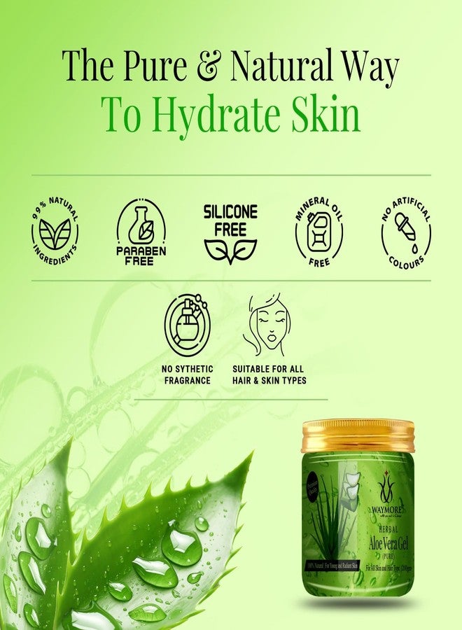 Waymore Aloe Vera Gel, 200gm, For Young and Radiant Skin, All Skin and Hair Types - Image 5