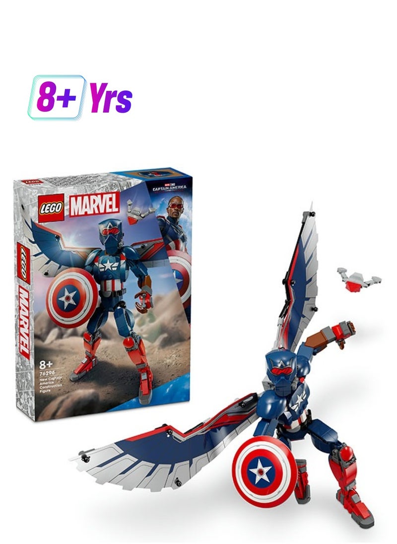 LEGO Marvel New Captain America Construction Figure, Super Hero Action Set with Shield and Drone, Building Toy for 8 Plus Year Old Boys & Girls, Avengers 76296  - Image 1