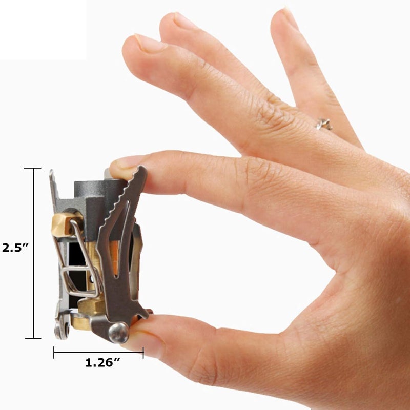 DESERT & FOX Ultralight Mini Camping Stove, 2600W Power Titanium Alloy Automatic Foldable Outdoor Cookware Tool for Picnic, Cookout, Camping, Hiking - Image 2