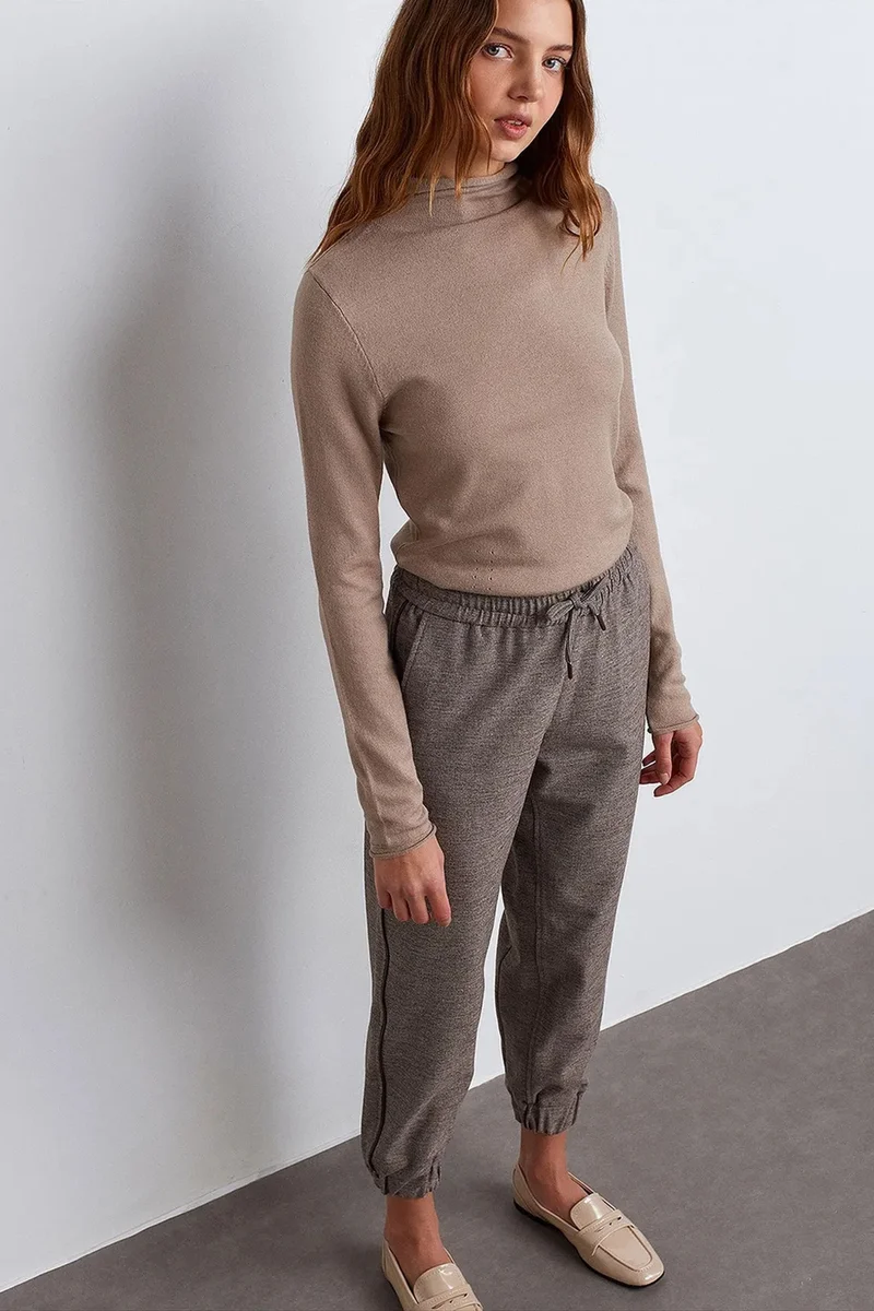 Dilvin Charcoal Grey DILVIN Women's Elastic Waist Jogger Pants for Women | Best Price UAE