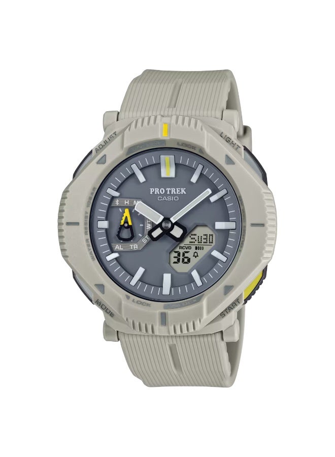 CASIO Pro Trek Solar Analog-Digital Men’s Watch PRJ-B001-7D, 50.3 mm White Bio-Resin Case & Strap, Bluetooth Smartphone Link, World Time, 100 m WR - Image 3