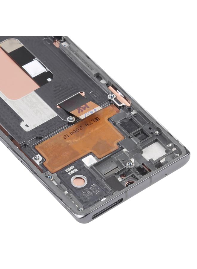 Replacement For LG Velvet 5G US Version Original LCD Screen Digitizer Full Assembly with Frame Silver - Image 4