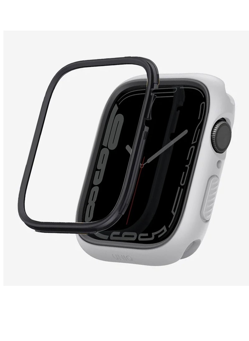 Uniq 45/44mm Watch Case for Apple Watch Series 4/5/6/7/8/SE, UNIQ Moduo - Chalk/Stone Grey  - Image 1
