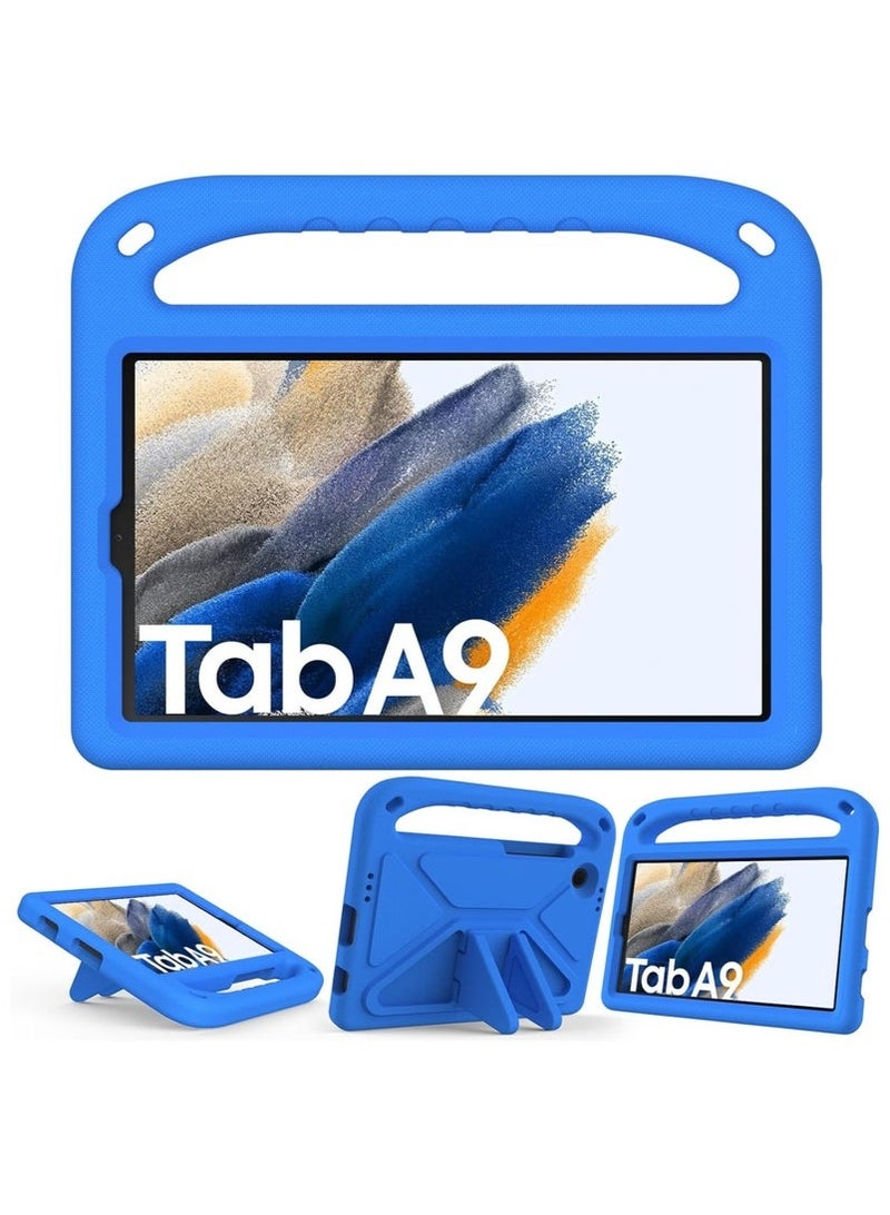 for Samsung Galaxy Tab A9（2023） SM-X110 /SM-X115 Kids Case, Lightweight EVA Kid Friendly Shockproof Protective Case,Handle Stand Heavy Duty Tablet Cover (Blue) - Image 1