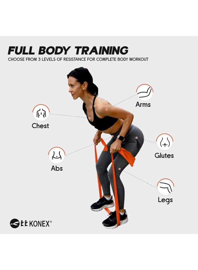 KONEX Natural Latex Resistance Thera Band | Durable & Stretchable | Ideal for Yoga, Pilates, Full Body Workout, Muscle Toning, Weight Training, Stretching & Body Conditioning (Red, 4.5–7 Kg) - Image 4