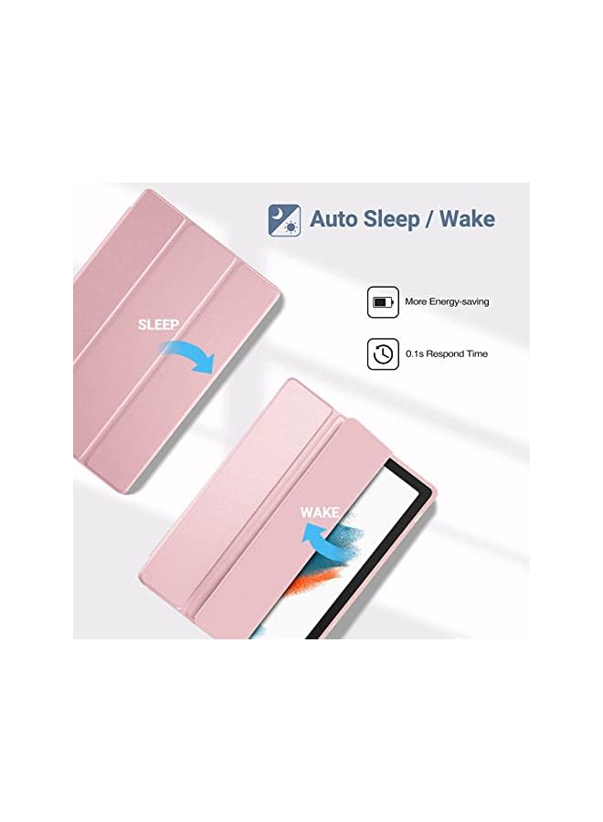 Procases Galaxy Tab A8 Case 10.5'' 2022, Slim Hard Back Case Trifold Lightweight Folio Protective Smart Cover For 10.5 Inch Samsung Galaxy Tab A8 2022 Release Sm-X200 Sm-X205 Sm-X207 –Pinkgold - Image 5