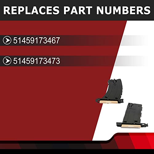 FEXON Pair Retractable Cup Holder Left&Right Side Compatible with BMW 3 Series E90 E91 E92 E93 323i 325i 325xi 328i 328xi 330i 330xi 335d 335i 335is 335xi M3 2006-2013 Replaces 51459173467 51459173473 Beige - Image 4