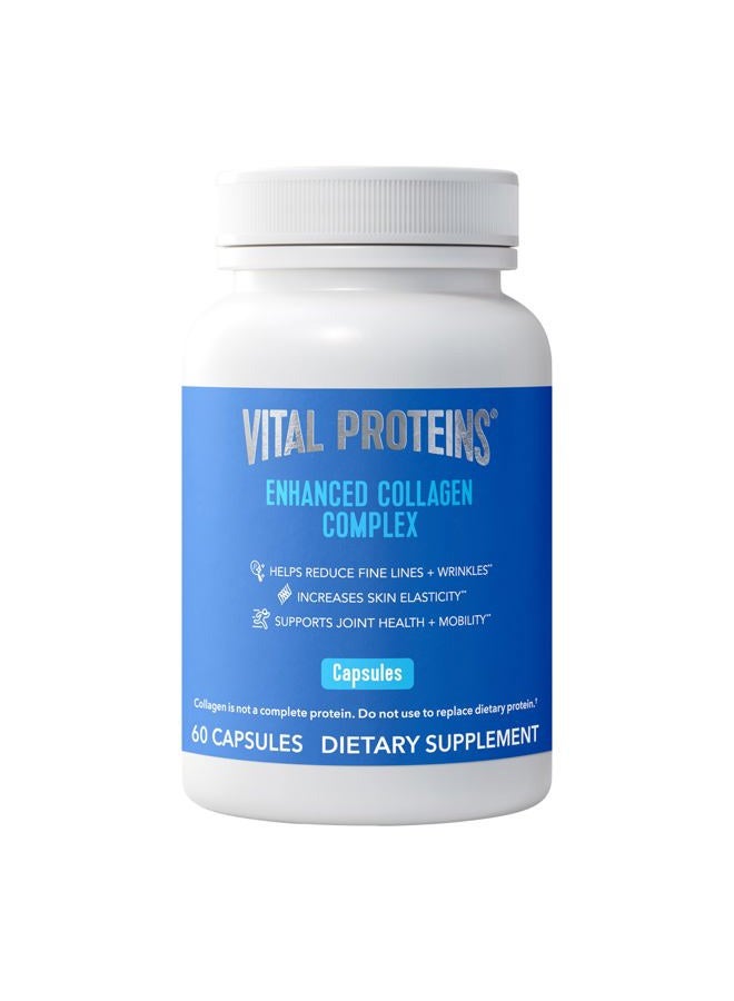 Vital Proteins ® Enhanced Collagen Complex Capsules with BioCell Collagen® - Supports Skin Elasticity, Joint Health and Helps Reduce Fine Lines & Wrinkles (1) - 60 Count - Image 1
