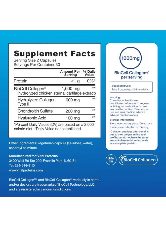 Vital Proteins ® Enhanced Collagen Complex Capsules with BioCell Collagen® - Supports Skin Elasticity, Joint Health and Helps Reduce Fine Lines & Wrinkles (1) - 60 Count - Image 4