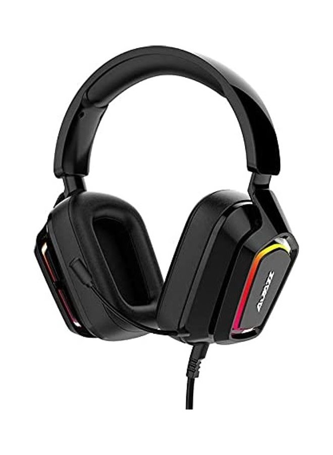Ajazz USB 7.1 Surround Sound Headset with RGB Lighting and Telescopic Microphone - Image 1