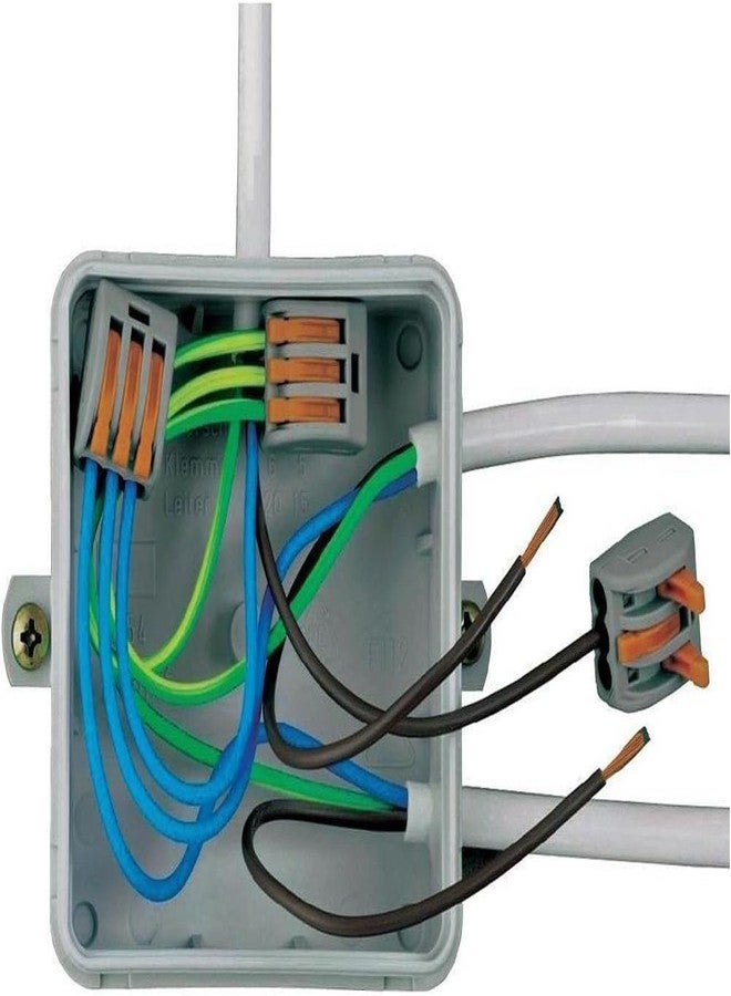 AHBLQD Lever Wire Connectors Compact Splicing Wire Connectors Fast Connection Terminal Electrical Connectors 3 Conductor for Quick Connect 28-12 AWG (50 Pack) - Image 3