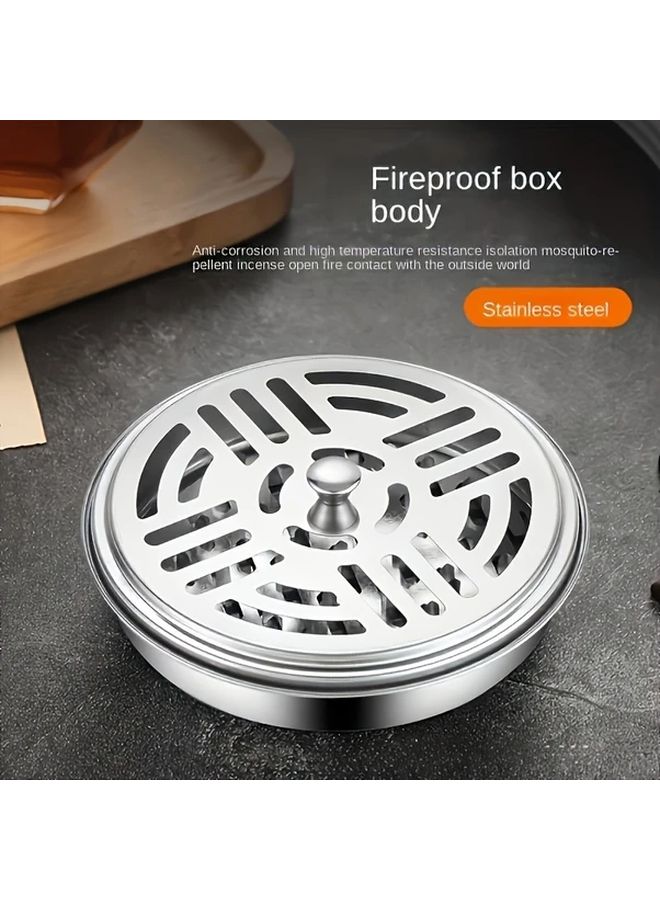 3 Piece Set Spiny Fragrant Plate Stainless Steel Portable Incense Disc Outdoor Home Use - Image 2
