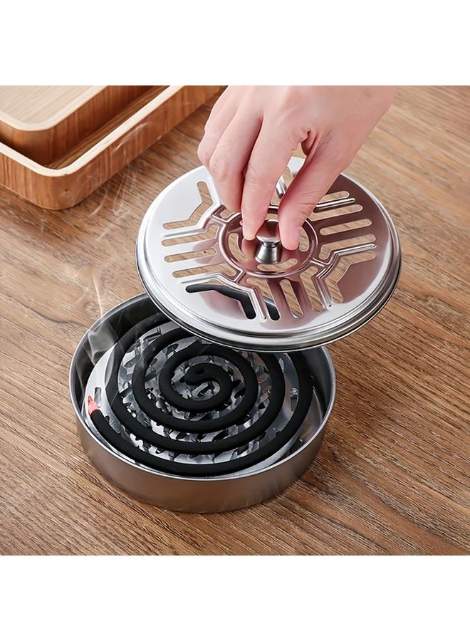 3 Piece Set Spiny Fragrant Plate Stainless Steel Portable Incense Disc Outdoor Home Use - Image 4
