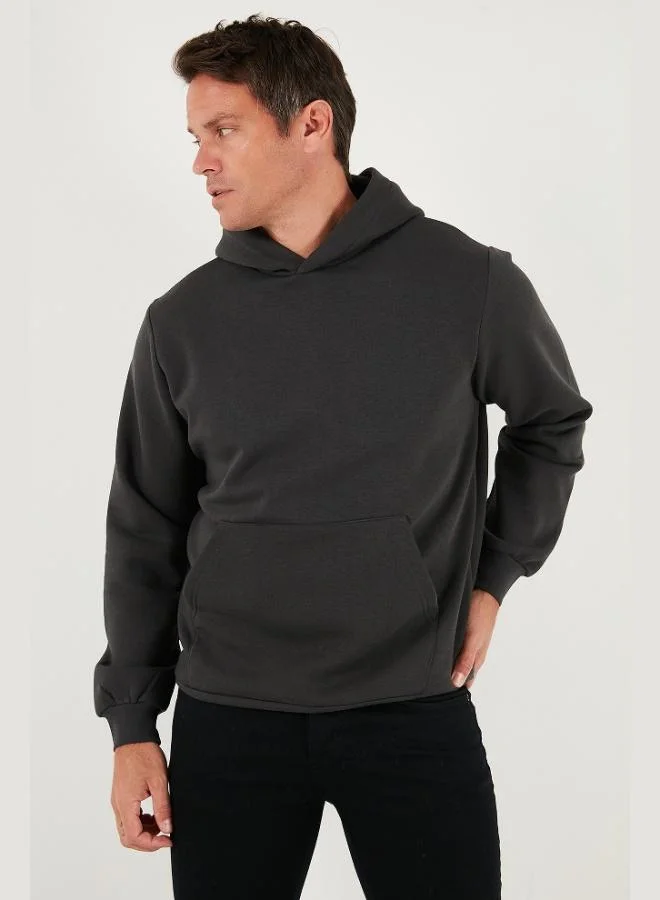 Buratti  Buratti Regular Fit Hooded Sweatshirt with Kangaroo Pocket, Soft Fleece Lining, Men's Sweatshirt 5905281 for Men | Best Price UAE