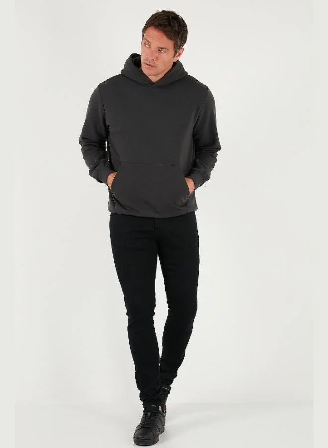 Buratti  Buratti Regular Fit Hooded Sweatshirt with Kangaroo Pocket, Soft Fleece Lining, Men's Sweatshirt 5905281 for Men | Best Price UAE