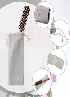 Patelai 2 Pieces Small Round Hair Brush Mini Bristle Beard Brush For Men Women With 2 Piece Drawstring Bags For Thin Or Short Hair  - Image 5