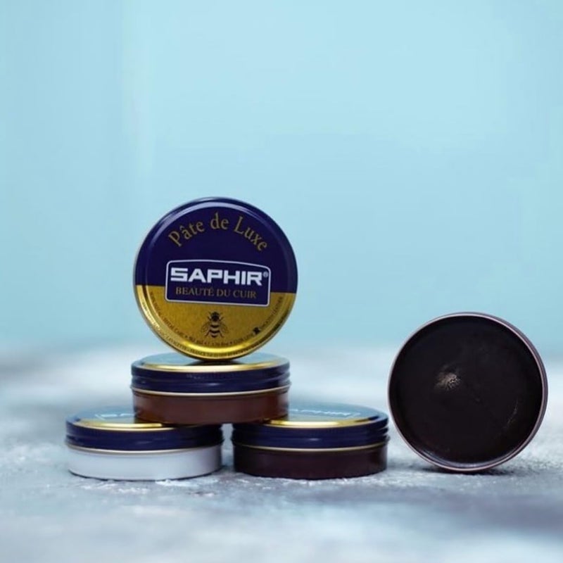 Saphir Pate De Luxe Shoe Polish 50ml - Medium Brown - Image 4