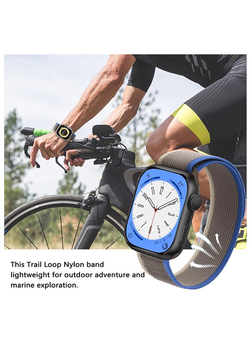 SYOSI - 3 Pack Trail Loop Nylon Band Compatible with Apple Watch Band 49mm 45mm 44mm 42mm Women Men,Adjustable Sport Breathable weave Strap Compatible for Apple Watch Ultra Series 8/7/6/5/4/3/2/1/SE - Image 1