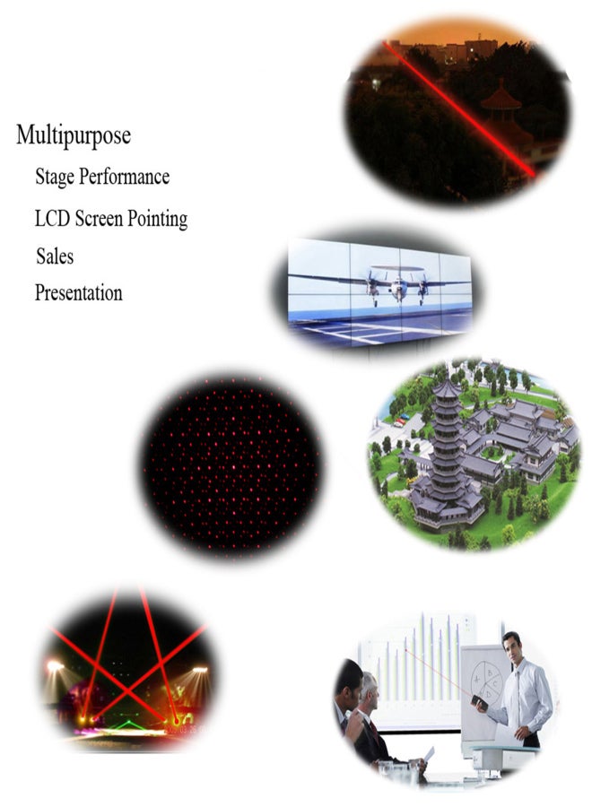 Adjustable Focus Visible Beam Flashlight Pointer Pen - Image 2