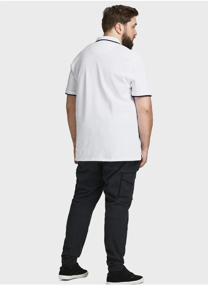 JACK & JONES Plus Size Logo Polo