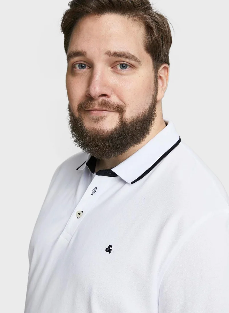 JACK & JONES  Plus Size Logo Polo for Men | Best Price UAE