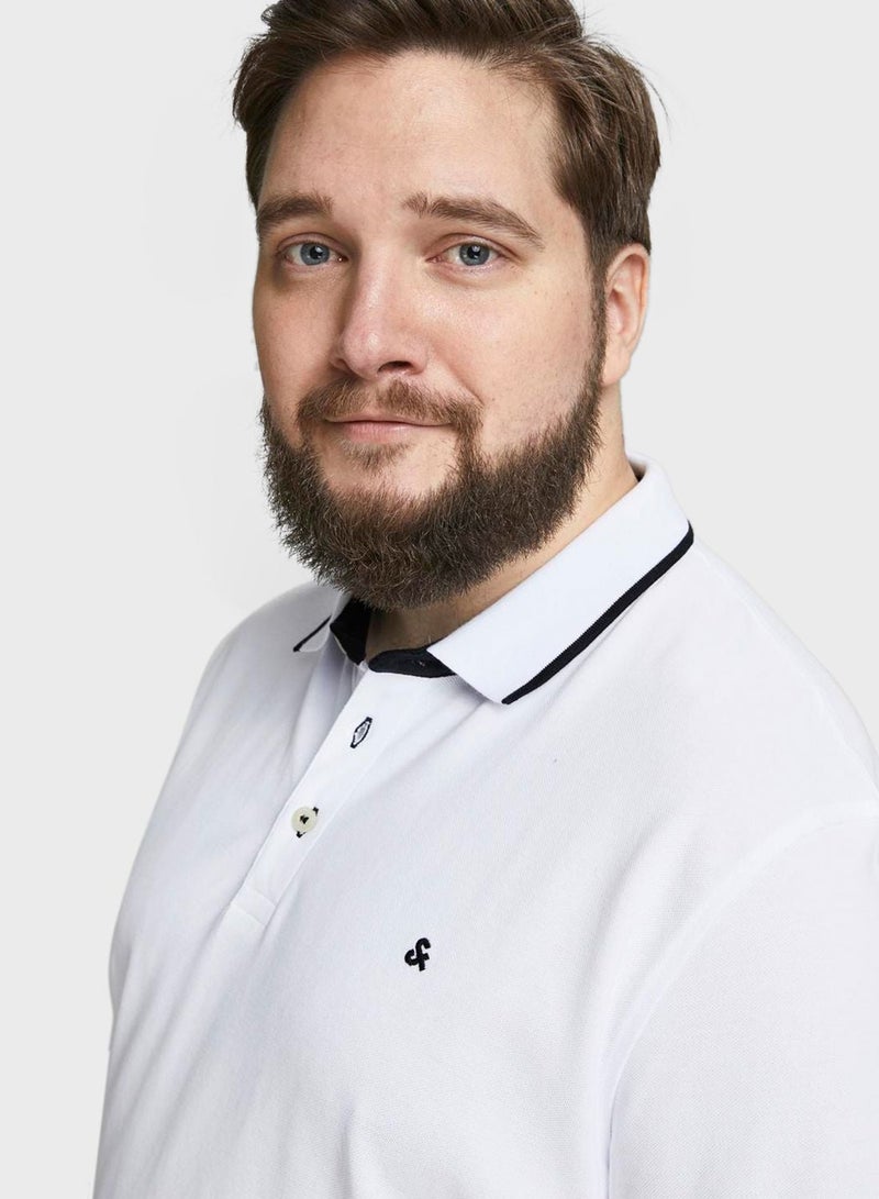 جاك اند جونز تيشيرت بولو مزين بشعار العلامة التجارية - Image 3