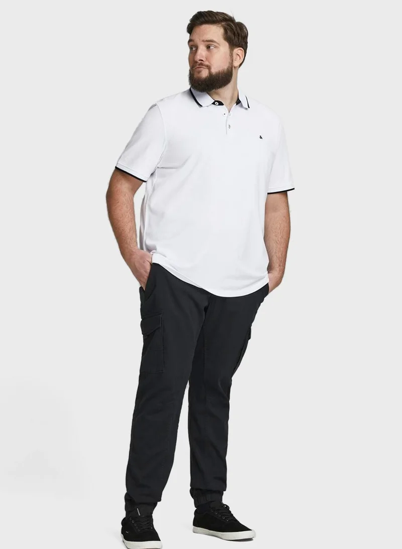 JACK & JONES  Plus Size Logo Polo for Men | Best Price UAE