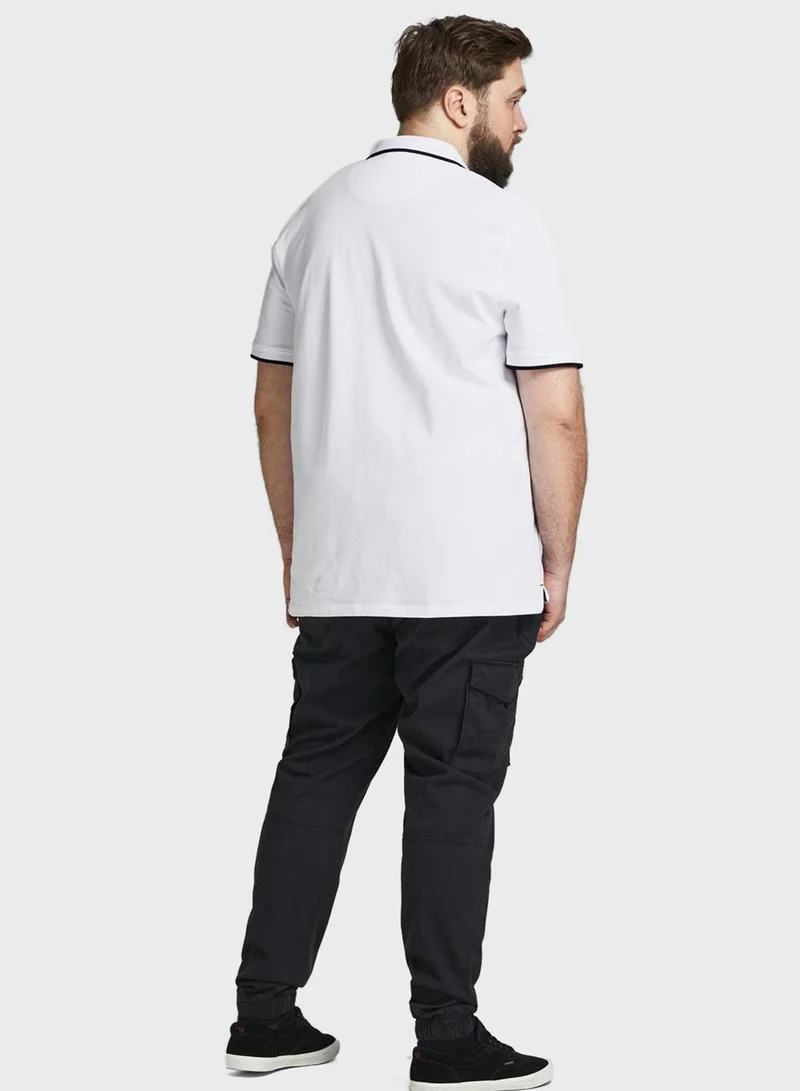 JACK & JONES  Plus Size Logo Polo for Men | Best Price UAE