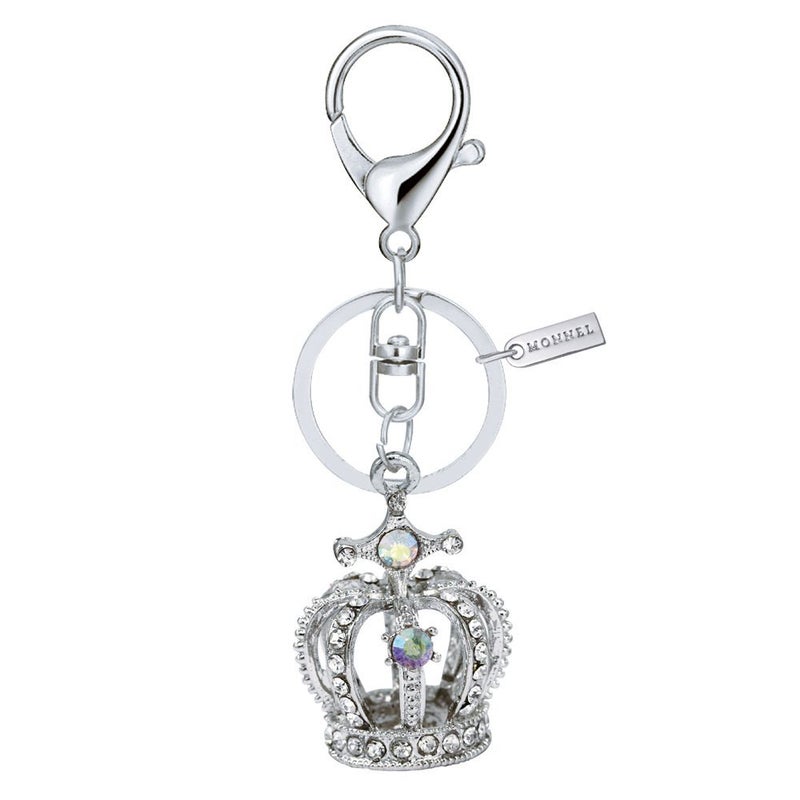 Monnel Bling Crystal 3D Crown Design Keychain Key Ring with Pouch Bag MZ850-1 - Image 4