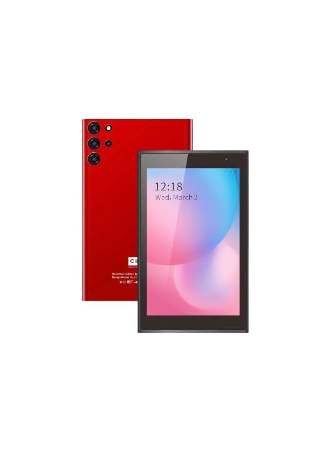 REBENUO CM522 Tablet  Smart 7" Tablet - 5GLTE Compatible BUILT IN 6GB RAM 128GB BUILT IN MEMORY With Android Quad-Core Processor Wifi Zoom Supported Face Unlock Tablet PC (Red)  - Image 1