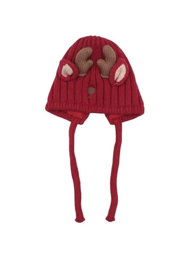Cute Reindeer Moose Hat Winter Warm Knitted Beanie Cap  Antler Beanie Ski Skull Cap for Women Men - Image 3