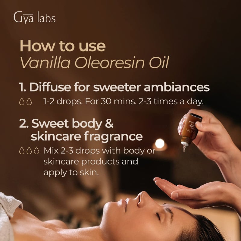Gya Labs Vanilla Essential Oil Combo Pack (0.34 Fl Oz x 2) - for Diffuser, Skin, Aromatherapy, Soap & Candle Making Scents - Image 4