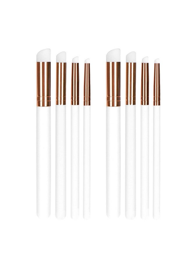 يونيميكس فرش مزج صغيرة لصنع البطاقات، مجموعة لوحات مصغرة جافة، فرش طلاء خلفية، فرش طلاء صغيرة مفصلة (8 عبوات) - Image 1