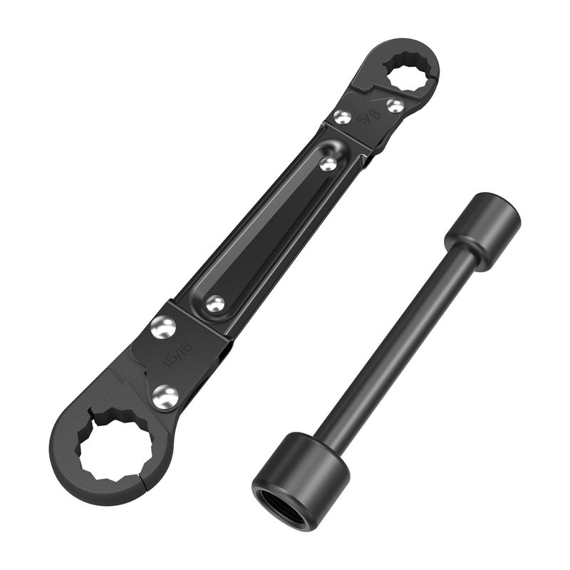 Holdly Multi-Functional Angle Stop Wrench Kit - Plumbing Tools for Professional Plumbers | Installing & Removing Compression Angle Stop and Fittings (Black-Angle Stop Wrench Kit) - Image 1