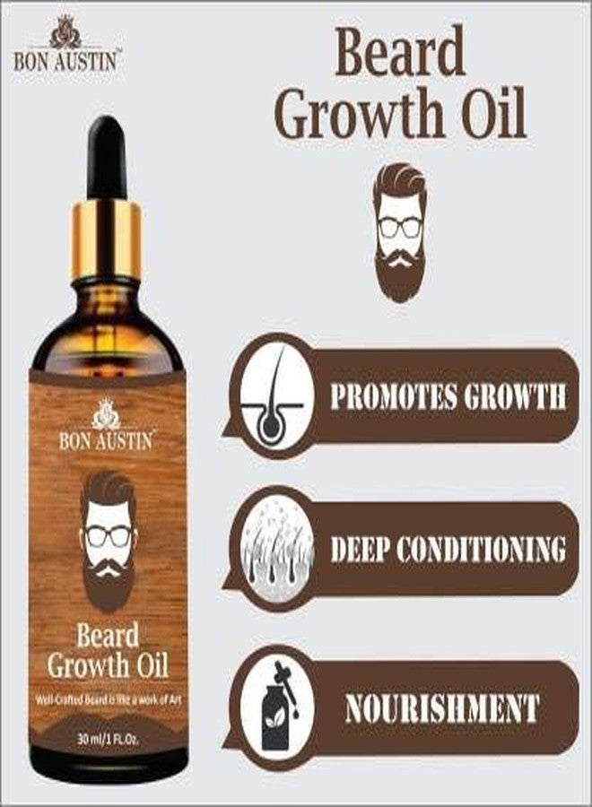 Bon Austin 100% Natural Beard Growth Oil- For Stimulating fast Beard Growth Hair Oil (30 ml) - Image 4