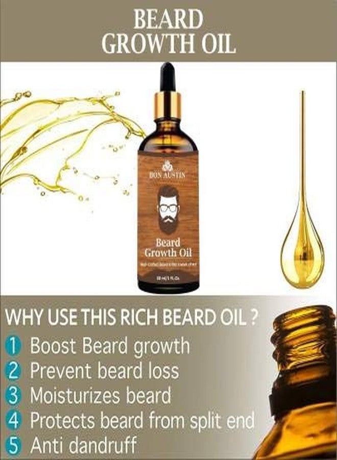 Bon Austin 100% Natural Beard Growth Oil- For Stimulating fast Beard Growth Hair Oil (30 ml) - Image 3