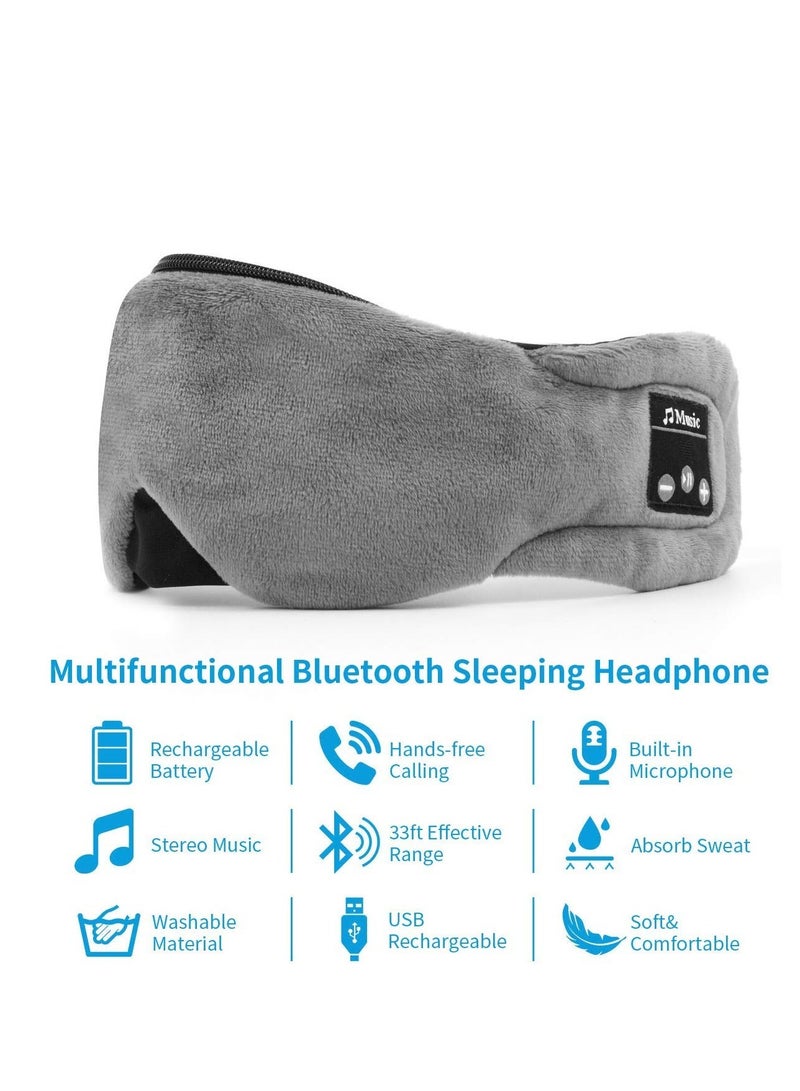 Generic Wireless Sleep Mask Headphones Bluetooth 5.0 Sleeping Eye with Gel for Cool/Warm Therapy, USB Rechargeable, Washable Handsfree Music Travel Cover Men Women - Image 5