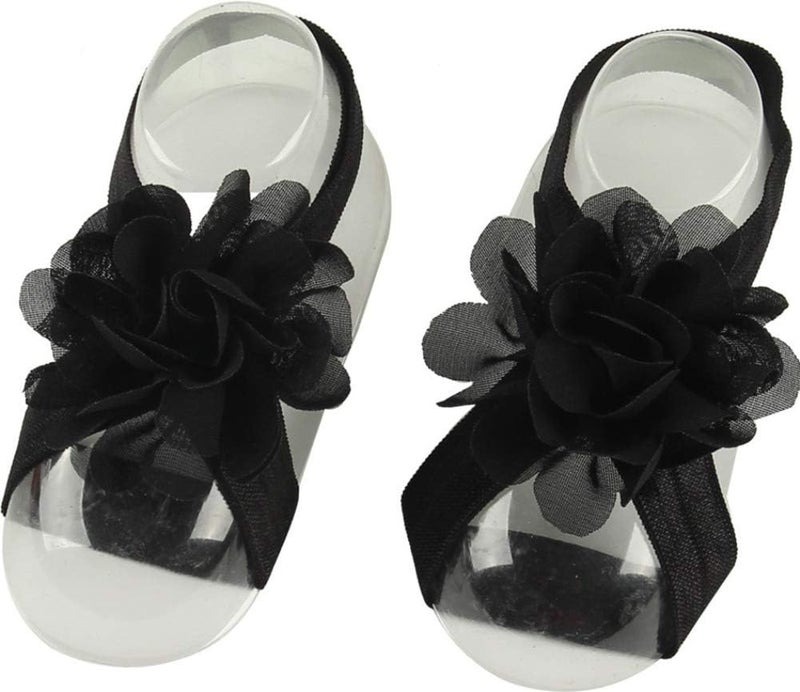 Toptim Baby Girl's Barefoot Sandals Flower for Newborn Toddlers (0-3T) - Image 2