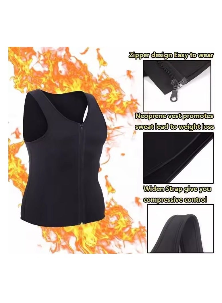Generic Men Sauna Vest, Sports Shapewear, Waist Trainer,Gym Hot Sweat Workout Shirt, Quick Drying Zipper Sweatshirt, Suitable For Cycling, Shaping, Running And Fitness - Image 4