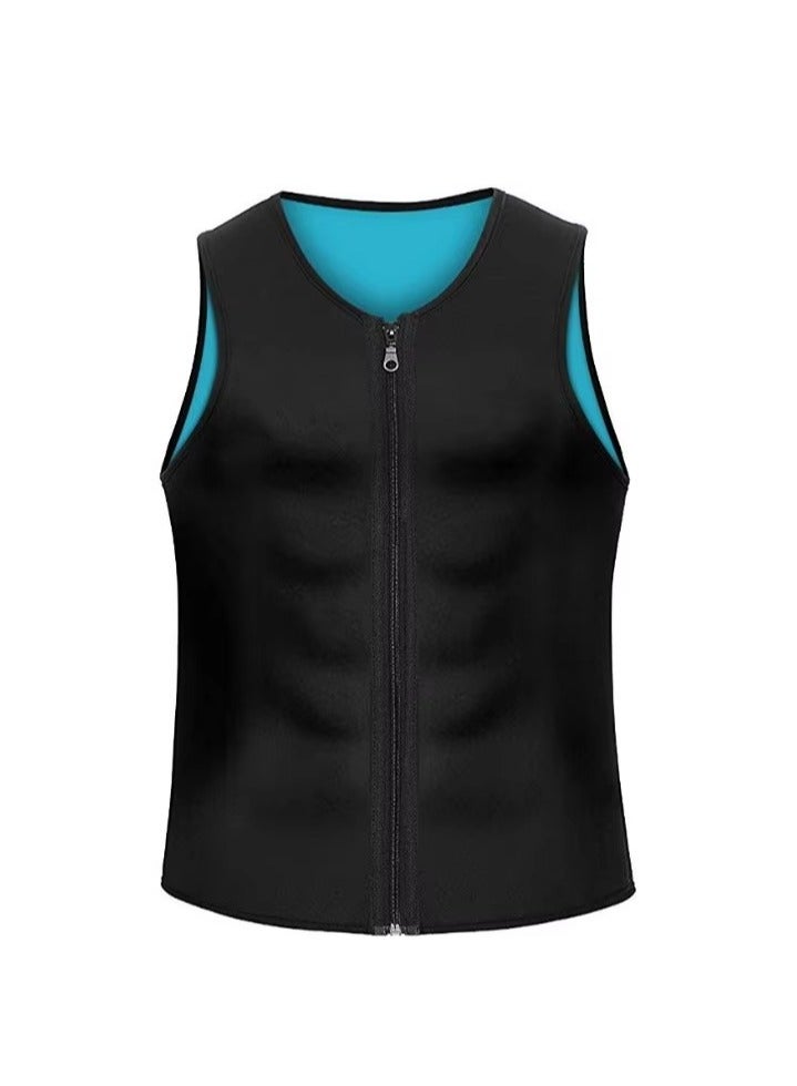 Generic Men Sauna Vest, Sports Shapewear, Waist Trainer,Gym Hot Sweat Workout Shirt, Quick Drying Zipper Sweatshirt, Suitable For Cycling, Shaping, Running And Fitness - Image 2