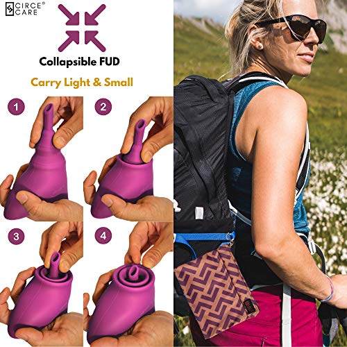 CIRCE CARE SuAmiga Female Urination Device Collapsible Female Urinal with Waterproof Bag; Portable Reusable Urinal for Women to Pee Standing Up; Women Pee Funnel for Travel, Camping, Hiking, Outdoor - Image 4
